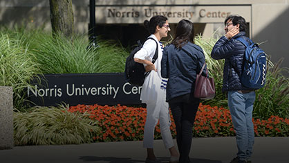 students in front Norris