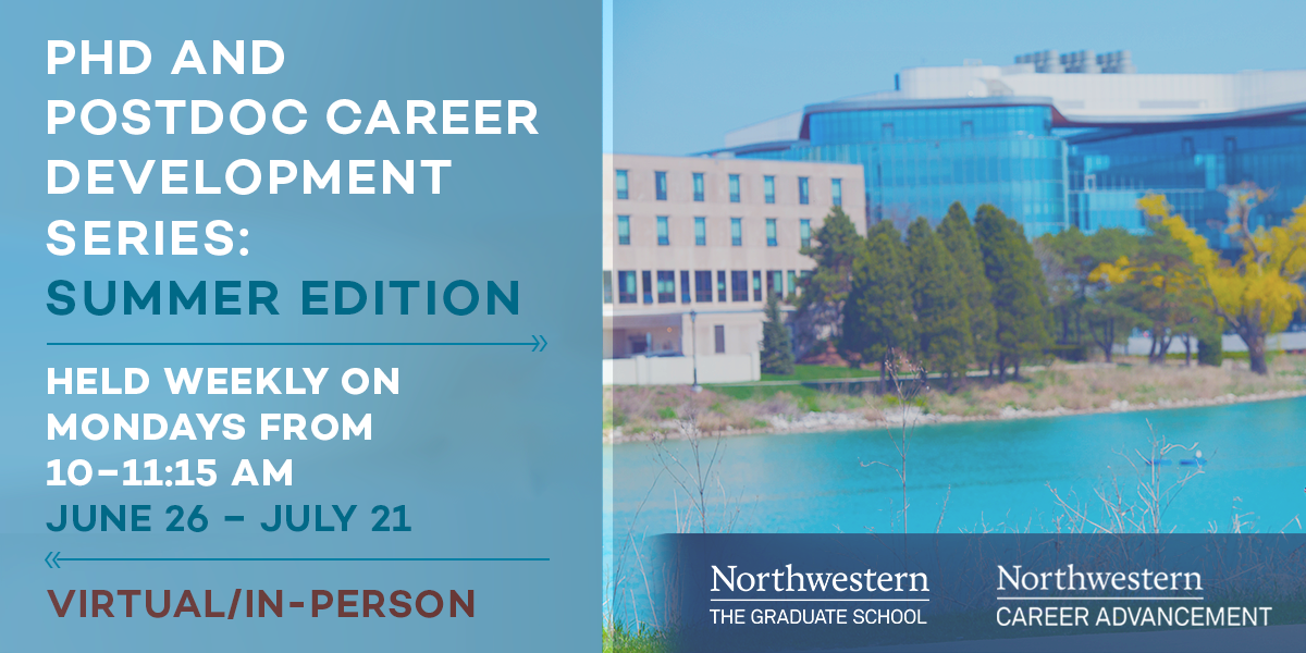 2025 Summer PhD and Postdoc Career Development Series poster