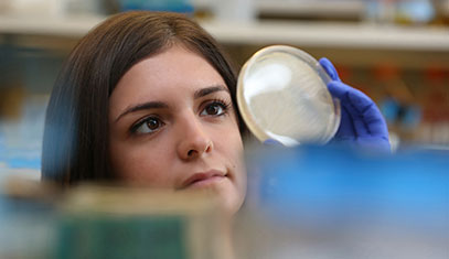 grad student in lab