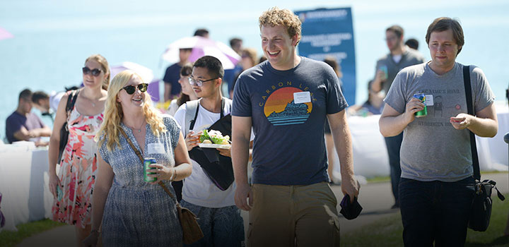 students walking on campus