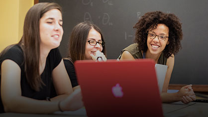 students meeting around table