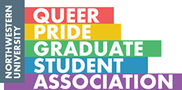 Northwestern University QPGSA rainbow bar logo
